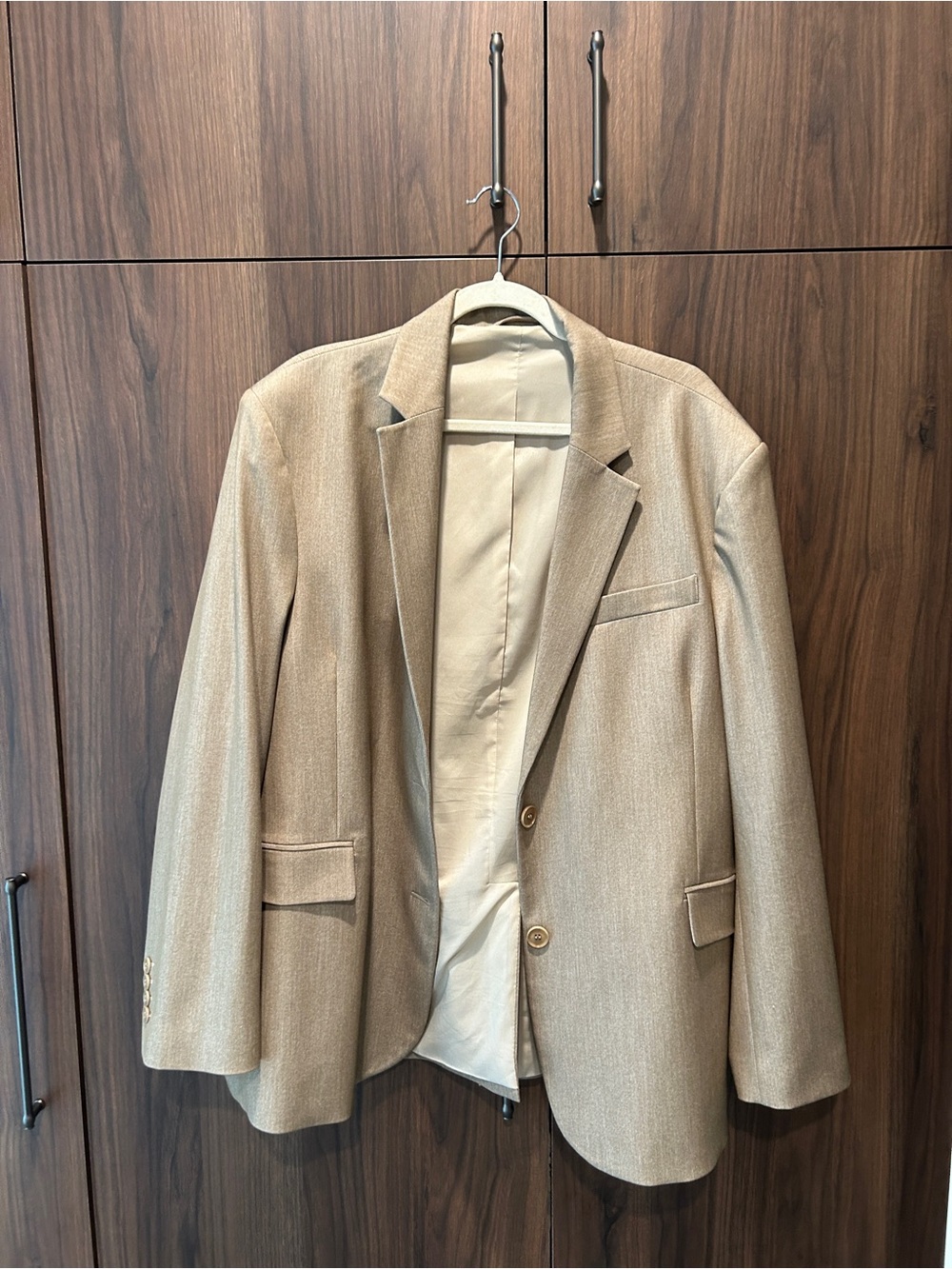 Classic Beige Blazer - Tailored Casual Coat